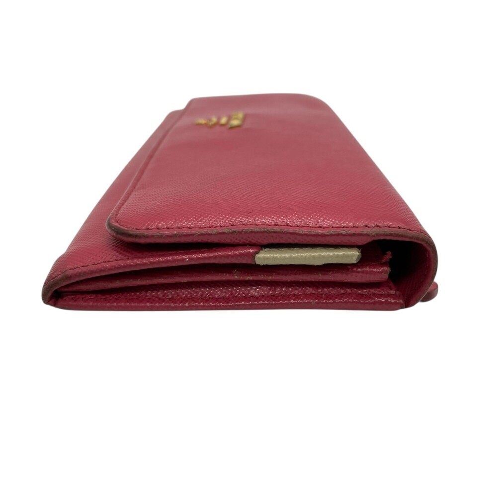 PRADA Prada Long Wallet, Saffiano Leather, Flap, Pink, Two-Tone, Gold Hardwar... - Picture 5 of 16